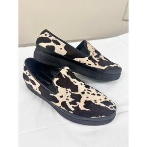 Donald Pliner Calf Hair Leather Platform Loafer Sneaker Women’s size 9